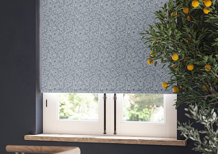 Poppy Field, Dusky Blue - Twist&Fit Roller Blind - Image 5